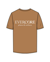 The Mens Tee - Camel - EVERCORE - Center Chest & Back Center Stacked - White