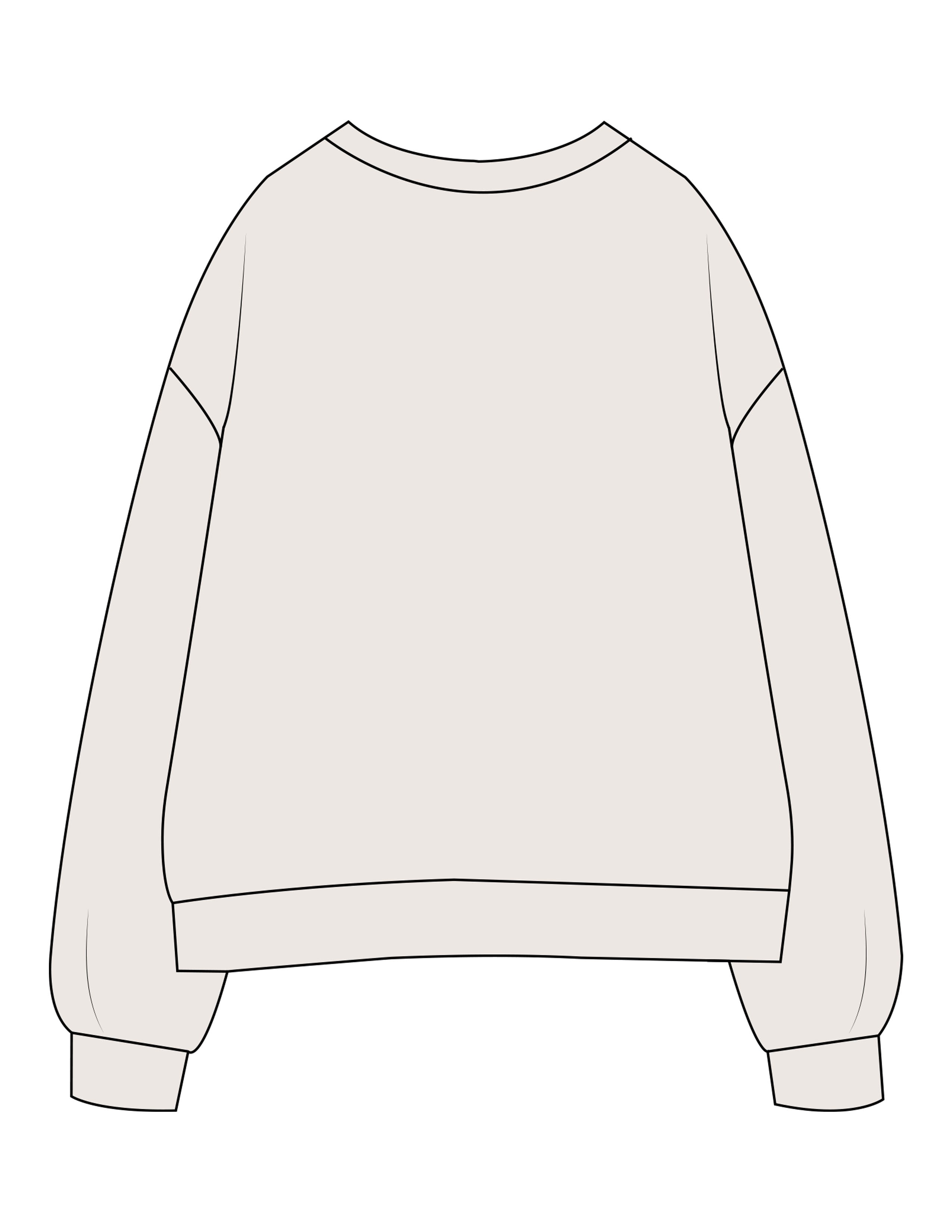 The Womens Crewneck - Bone - The Studio (MDR) - Center Chest - Printed - Tone on Tone