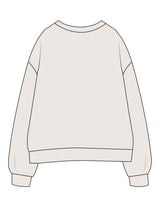 The Womens Crewneck - Bone - The Studio (MDR) - Center Chest - Printed - Tone on Tone