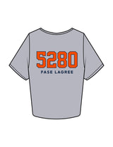 The Crop Tee - Heather - Fase Lagree - Full Front & Back Stacked "5280" - Printed - Full Color