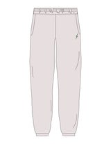 The Mens Sweatpants - Bone - RECHARGED PILATES - Left Leg - Printed - Sage