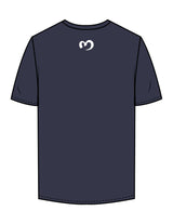 The Mens Tee - Midnight - Mantra - Center Chest & Back Neckline - Printed - White