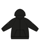 The Kids Zip Hoodie - Black - Commit Fitness - Righ & Left Sleeve - Full Back - Oat