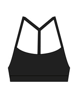 The Basic Bra - Black - Coastal Movement - Center Back - White Printed