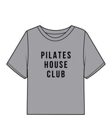 The Boxy Crop Tee - Heather - PHS - Center Chest - Back Center - Printed - Black