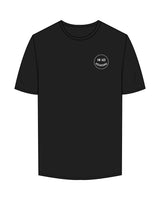 The Mens Tee - Black - HiLo - Left Chest Round - Back Center Round - Printed - White