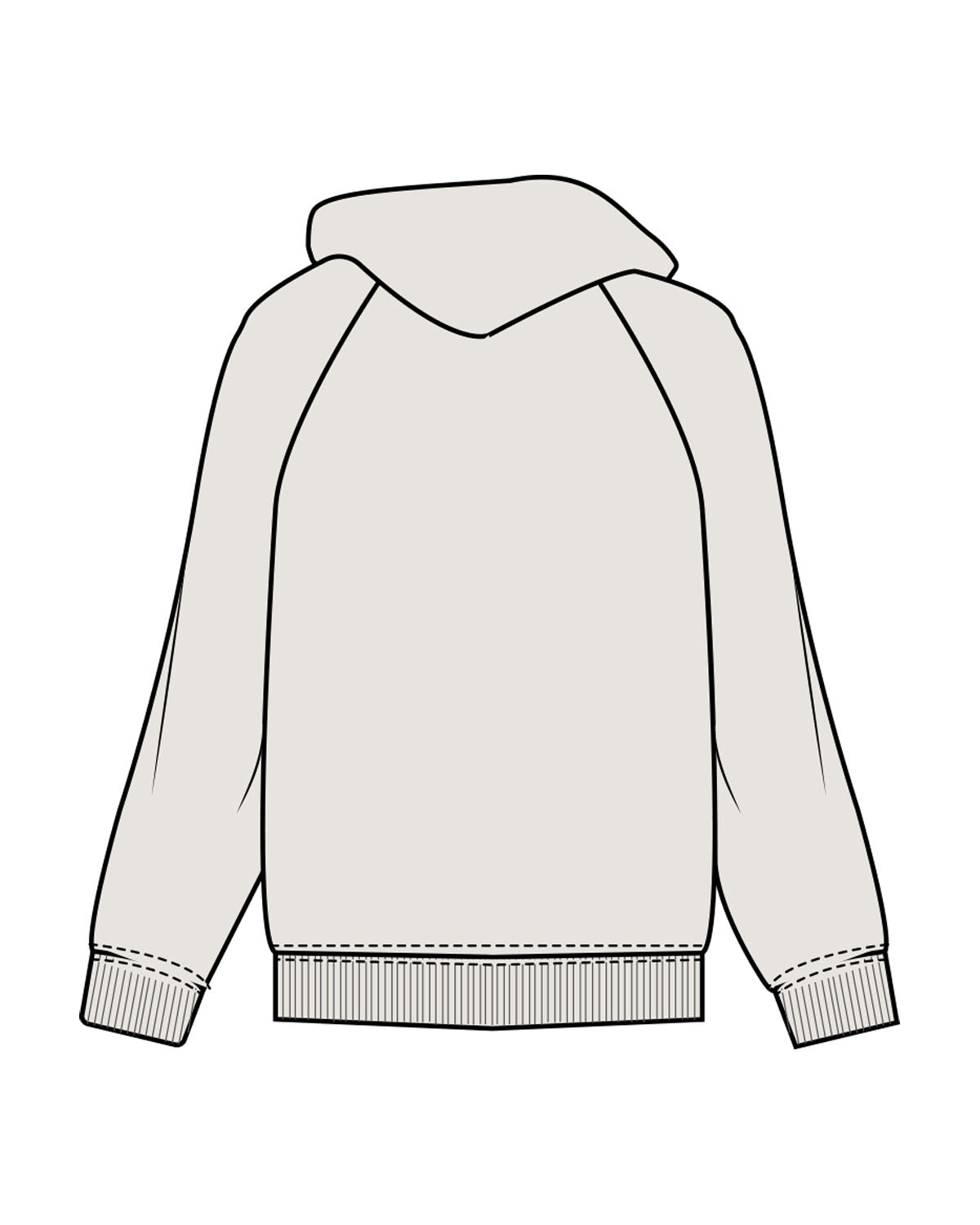 The Mens Hoodie - Washed Bone - Bean Head - Center Chest - Embroidered  - Brown