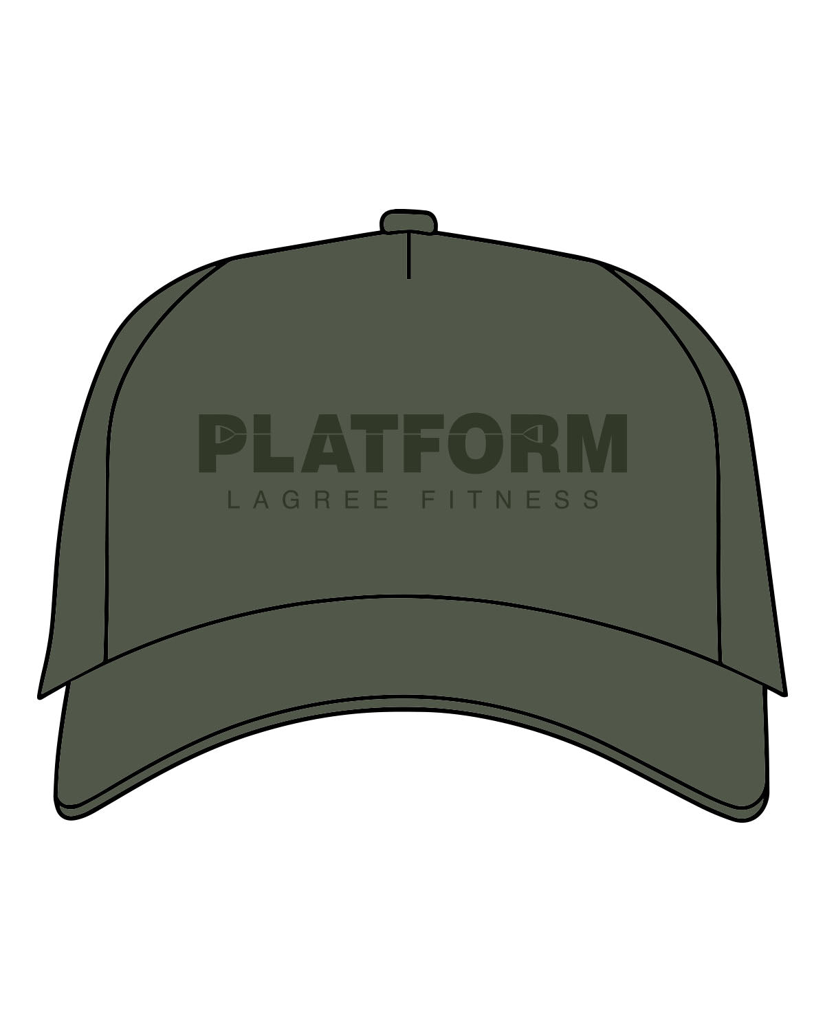 The Foam Trucker Hat - Cypress - PLATFORM - Crown Stacked - Printed - Tone on Tone