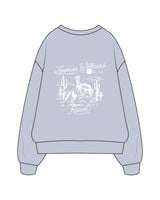 The Womens Crewneck - Powder - Zenwise - Left Chest Stacked - Back Center - Printed - White
