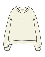 The Womens Crewneck - Butter - AA Associates - Center Chest & Right Sleeve - Embroidered - Navy