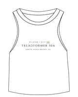 The Micro Rib Racer Crop - White - Treadformer 30A - Chest Stacked - Full Color Printed