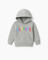 The Kids Hoodie - Heather - Elevate Pilates - Arc Text - "ELEVATE" Logo - Printed - Full Color