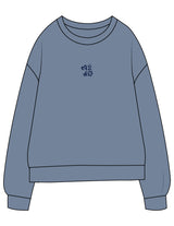 The Midweight Unisex Crewneck - Washed Slate - Plum Creek Church - Center Chest & Back Left Corner - Printed - Navy