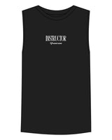 The Mens Tank - Black - HeartCore - Center Chest - Full Back - Printed - White