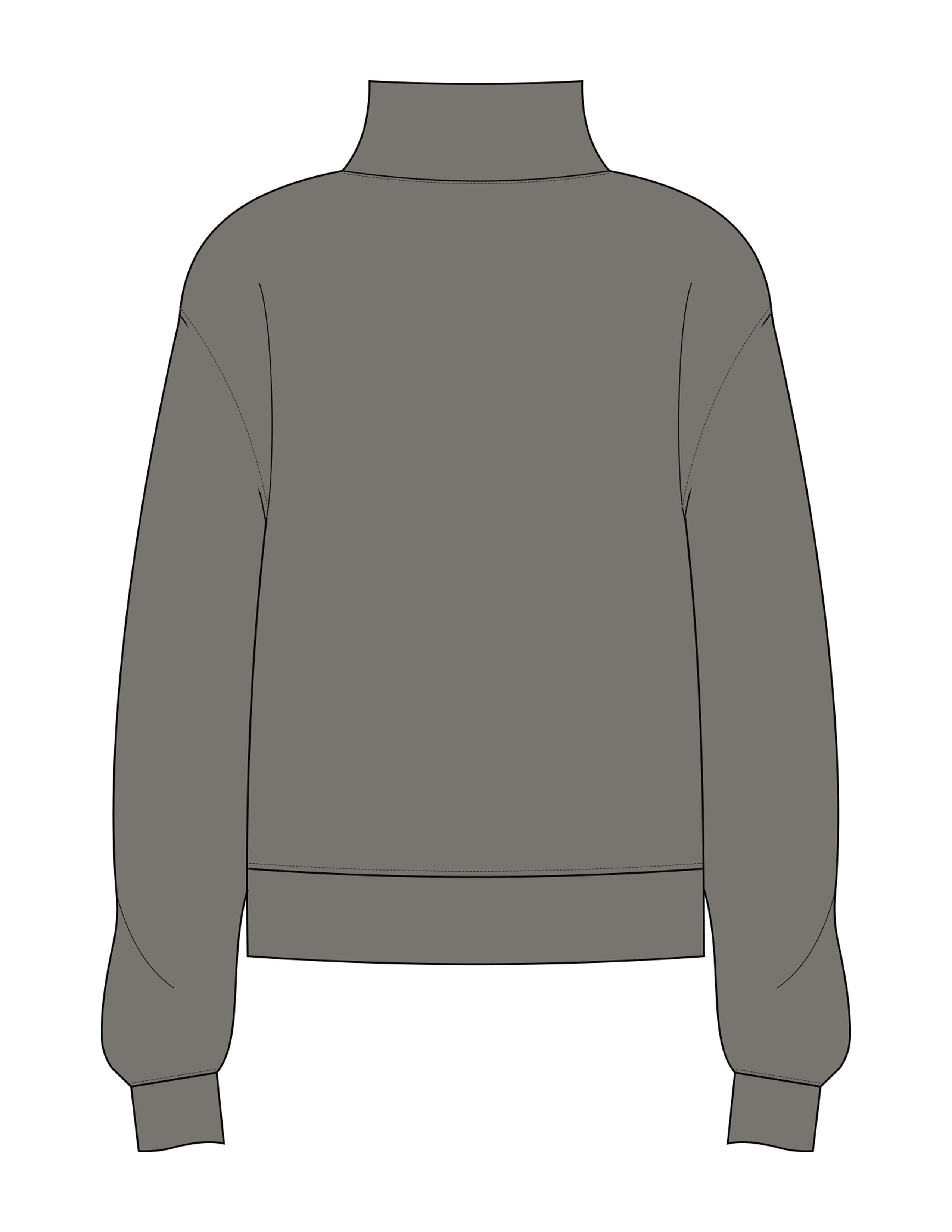 The Womens 1/4 Zip - Washed Gray - Rustic Roots Asthetics - Left Chest Stacked - Embroidered - Ivory