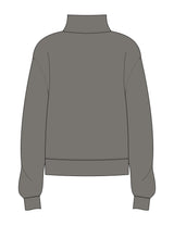 The Womens 1/4 Zip - Washed Gray - Rustic Roots Asthetics - Left Chest Stacked - Embroidered - Ivory