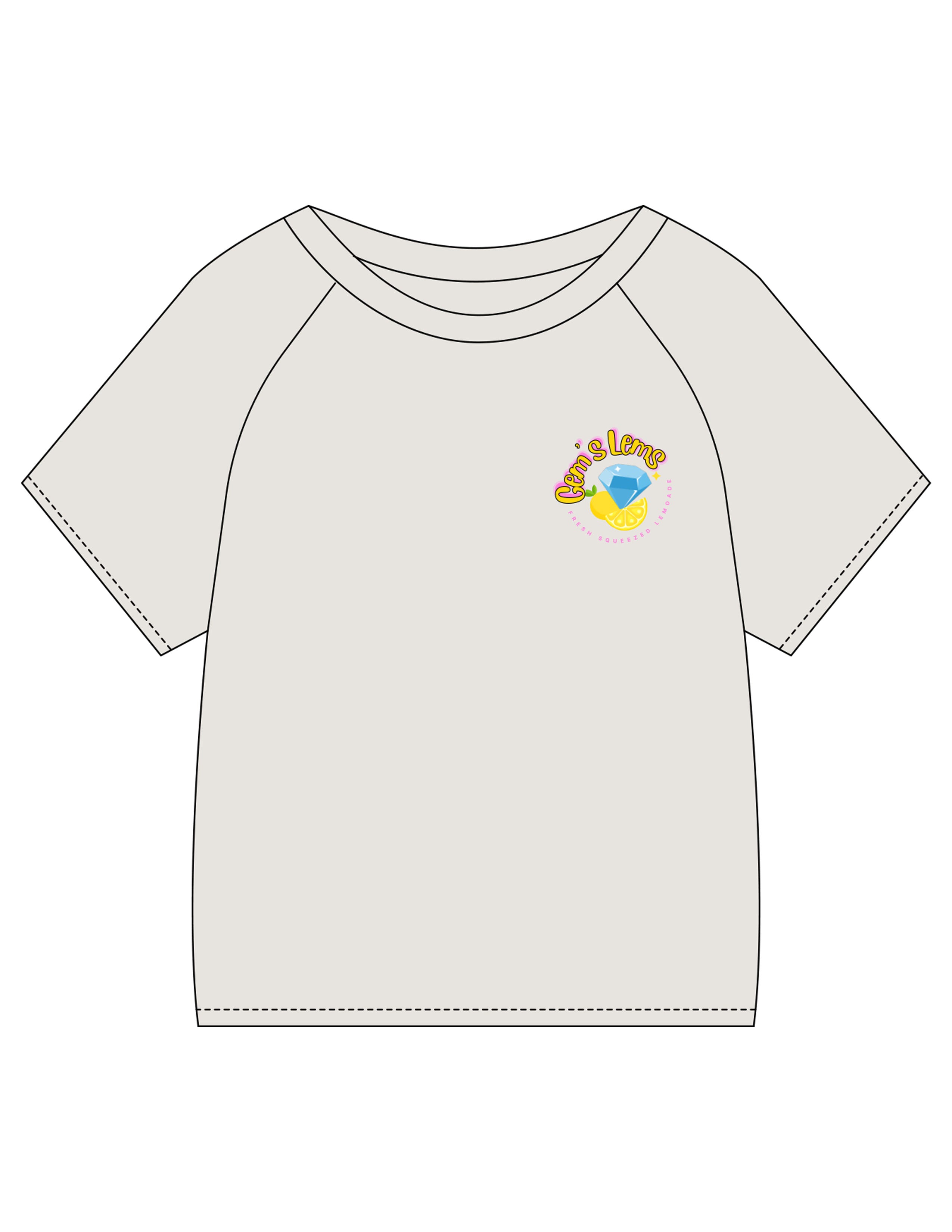 The Kids Heavyweight Tee - Washed Bone - Core Allure Pilates - Left Chest & Back Image - Printed - Full Color