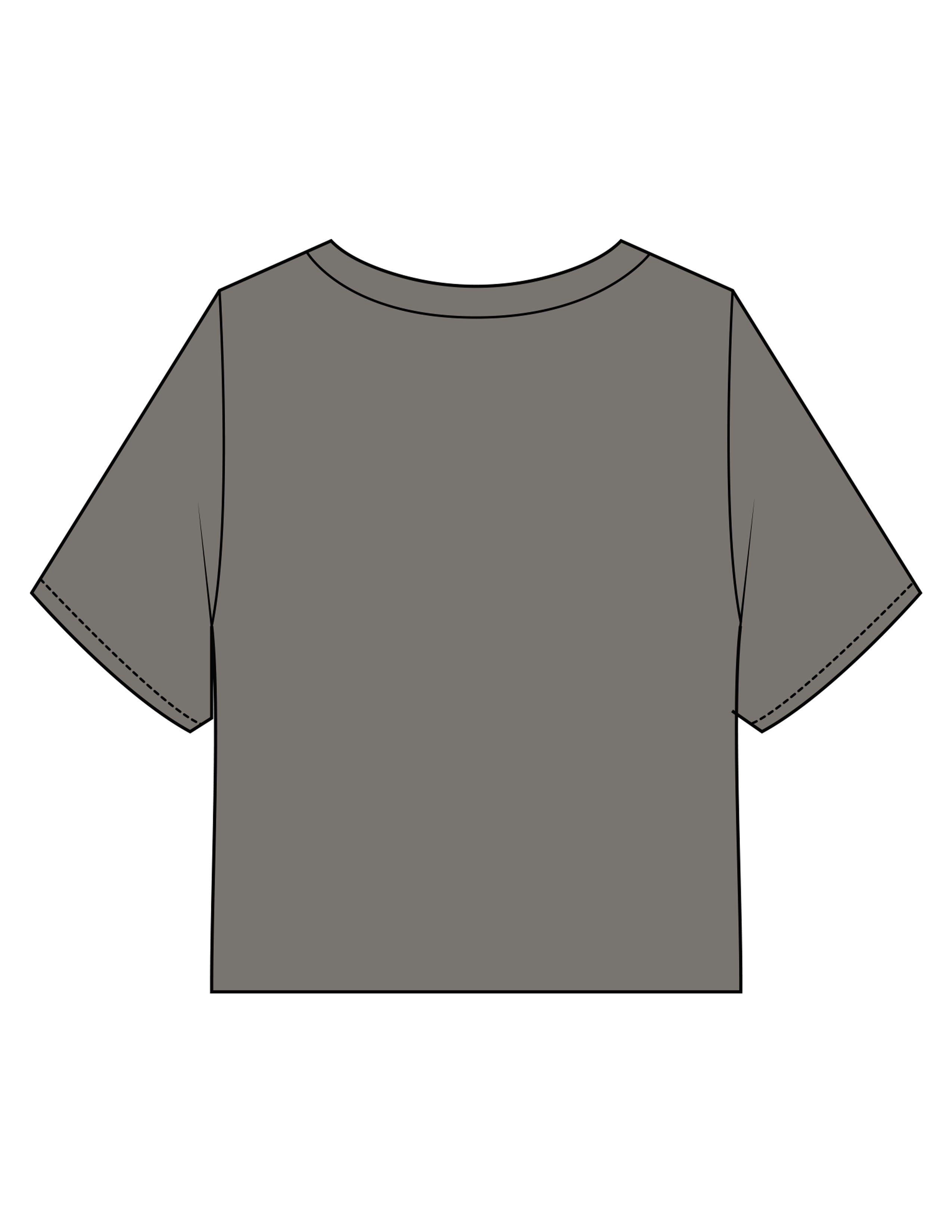 The Heavyweight Crop Tee - Washed Gray - Practice Yoga - Chest Stacked - Printed - Off White