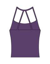 The Womens Sporty Tank - Purple - Soul Yoga - Center Chest Script - Printed - Lavender