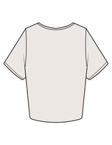 The Crop Tee - Bone - HUSTL Athletic Club - Chest Icon - Printed - Black
