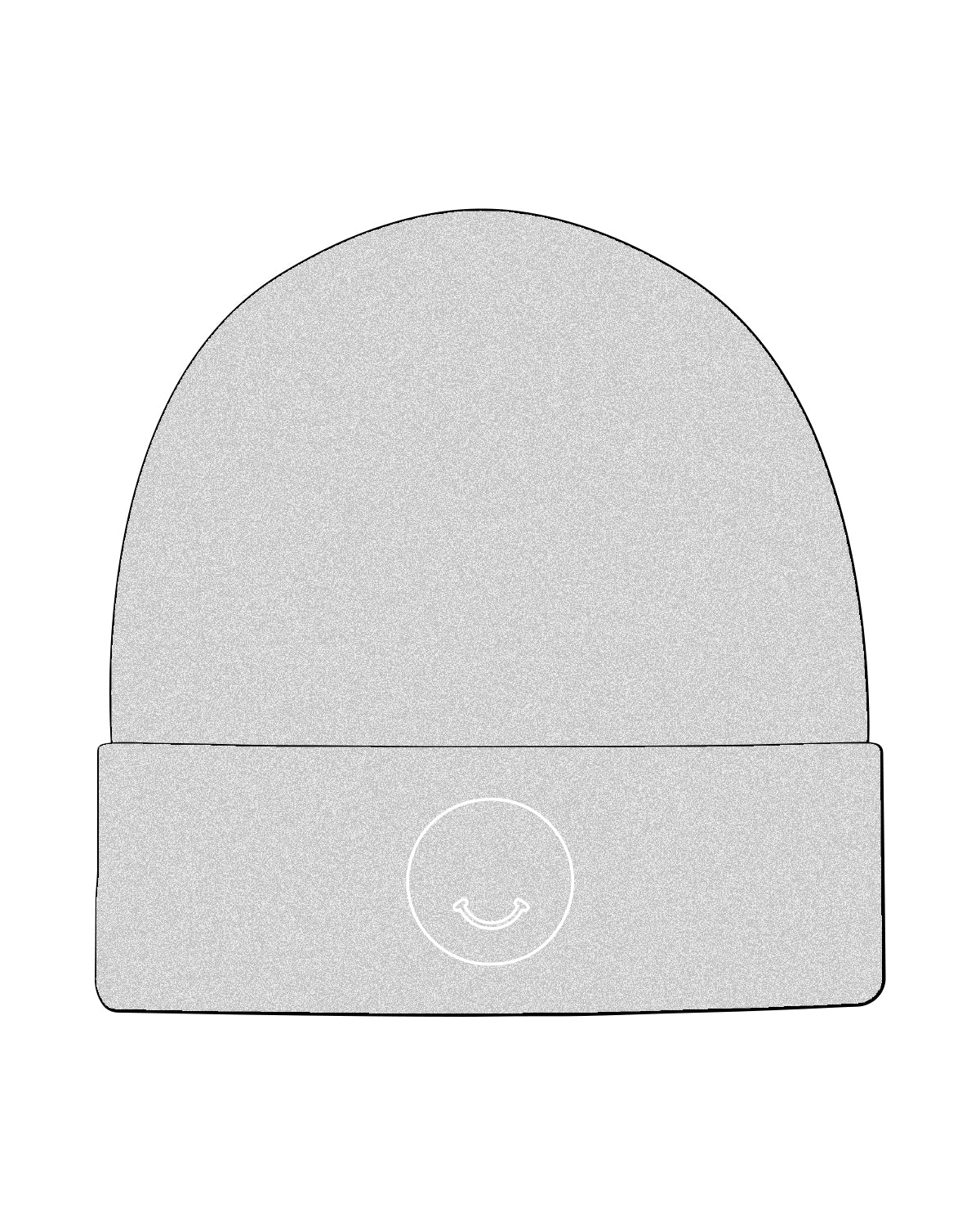 The Beanie - Heather - Squeeze Massage - Front Brim - Embroidered - White