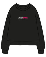 The Recycled Unisex Crewneck - Black - MegaBarre - Center Chest & Back Wavy "SHAKING" - Printed - Full Color