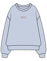 The Mens Crewneck - Powder - Melt Hot Pilates - Center Chest - Embroidered - Maroon