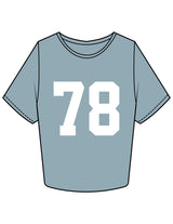 The Crop Tee - Mineral - Studio 78 - Center Chest & Back Neckline - Printed - White