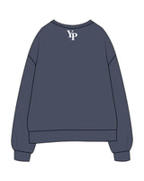 The Classic Crewneck - Petrol - YP - Center Chest Stacked & Back Neckline Center - White
