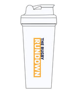 The Shaker Bottle - White - Rugby Rundown - Center Stacked - Full Colors