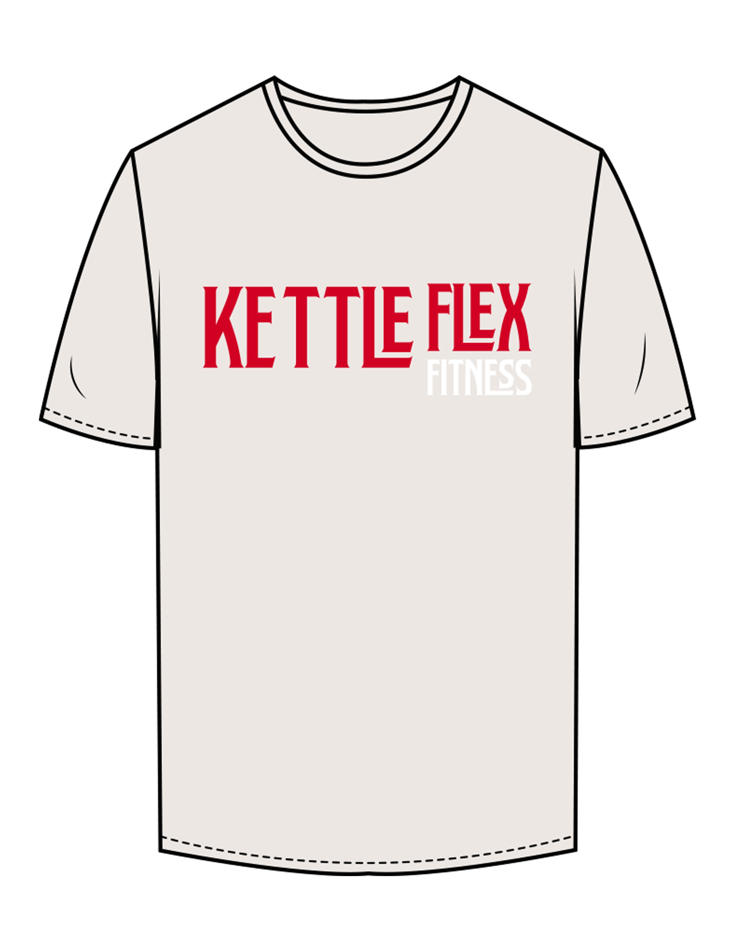 The Mens Tee - Bone - KettleFlex - Center Chest & Back Stacked - Printed - Full Color