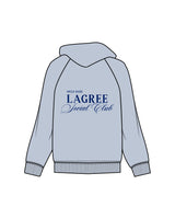 The Womens Hoodie - Powder - Megafit House - Center Chest & Back Stacked - Printed - Royal Blue