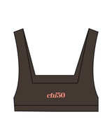 The Box Cut Bra - Cafe - Chi50 - Center Back - Printed - Coral