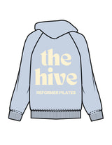 The Mens Hoodie - Powder - The Hive - Left Chest & Back Stacked - Printed - Light Yellow