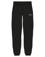 The Womens Sweatpants - Black - Core Collective - Left Chest - Printed - White