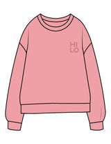 The Midweight Unisex Crewneck - Washed Pink - HiLo - Left Chest & Back Stacked "SORRY" - Printed - Tone on Tone