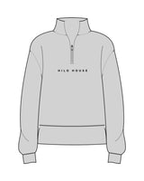 The Mens 1/4 Zip - Heather - HiLo - Center Chest - Printed - Black