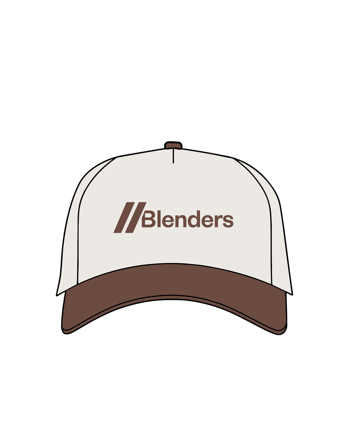 The Canvas Cap - Natural / Walnut - Blenders - Center Crown - Embroidered - Walnut