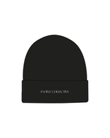 The Beanie - Black - Evolve Collective - Center Brim - EMB - White