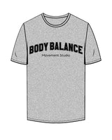 The Mens Tee - Heather - Body Balance - Chest Center Stacked - Black