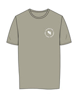 The Womens Tee - Eucalyptus - FIT4MOMBalboa - Left Chest & Back Stacked - White