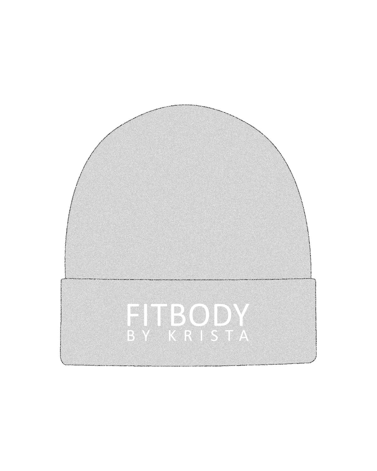 The Beanie - Heather - Krista - Center Brim Stacked - Embroidered - White