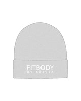 The Beanie - Heather - Krista - Center Brim Stacked - Embroidered - White