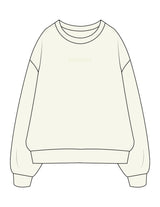 The Mens Crewneck - Butter - ZENERGY CYCLING - Center Chest - Embroidered - Tone on Tone