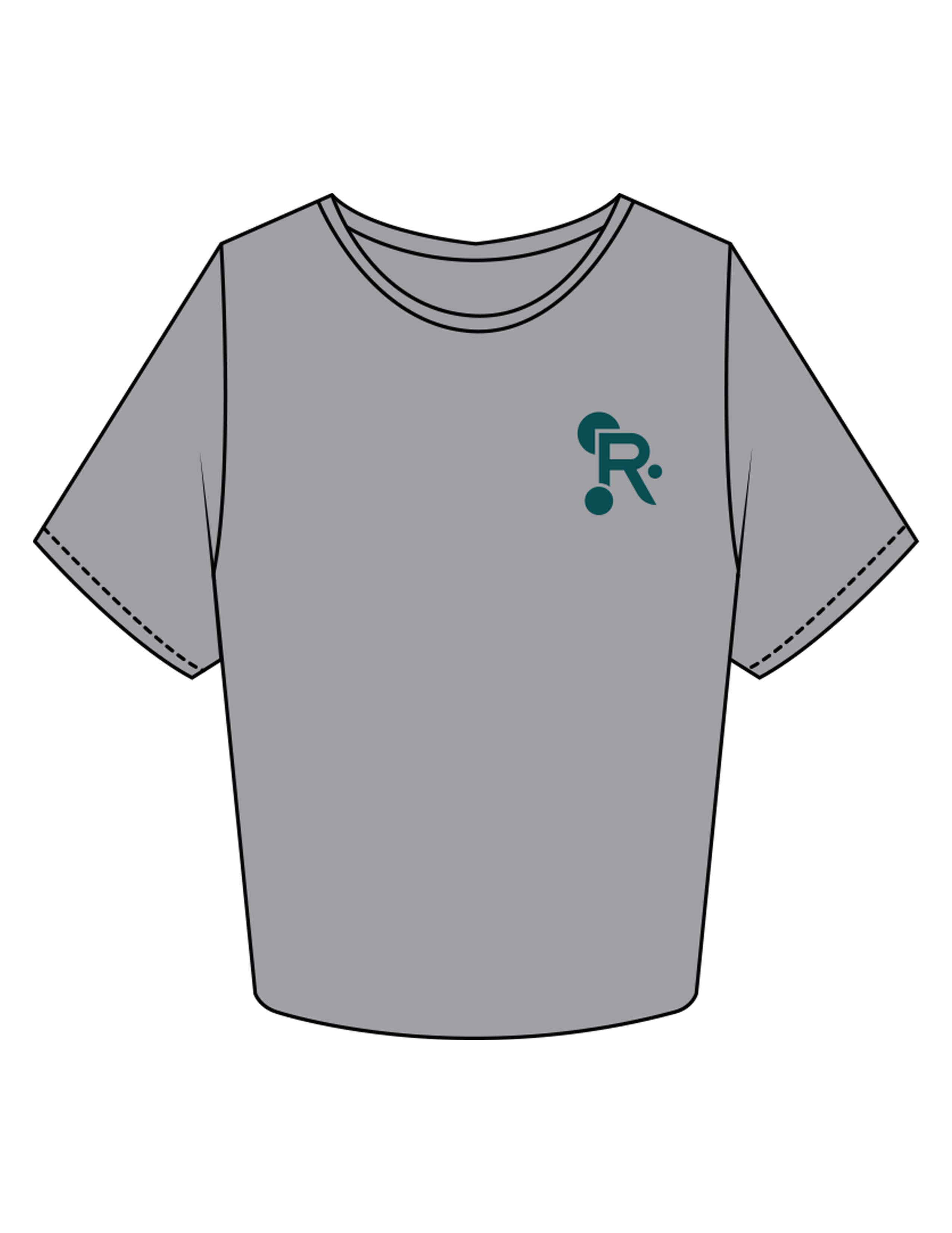 The Crop Tee - Heather - Rollgevity - Left Chest & Center Back - Printed - Dark Teal