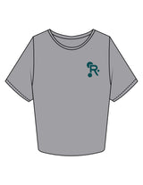 The Crop Tee - Heather - Rollgevity - Left Chest & Center Back - Printed - Dark Teal