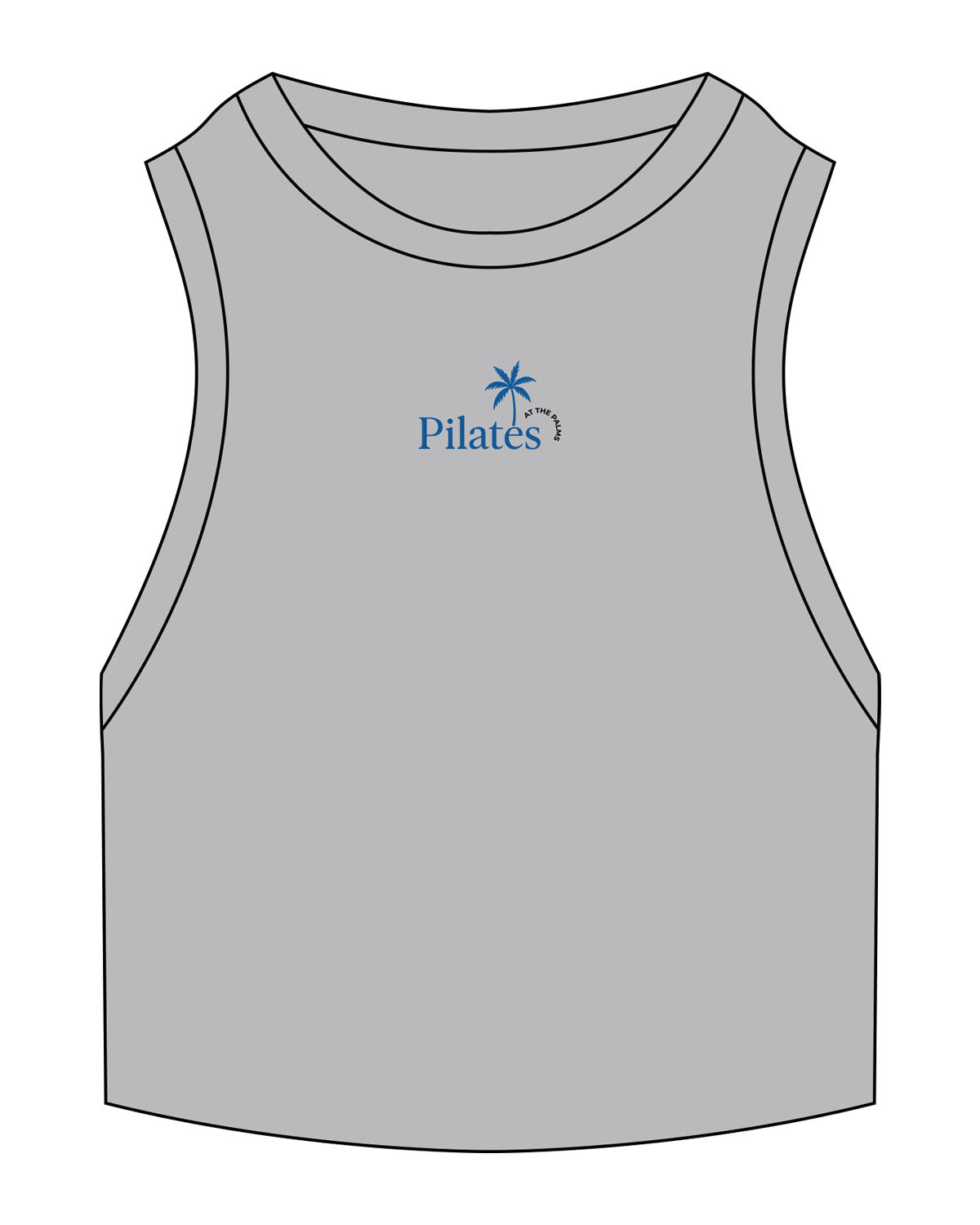 The Ribbed Crop Tank - Storm - PATP - Center Chest Logo - Embroidered - Full Color