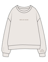 The Womens Crewneck - Bone - The Dough Dealer - Center Chest & Left Wrist - Embroidered - Brown