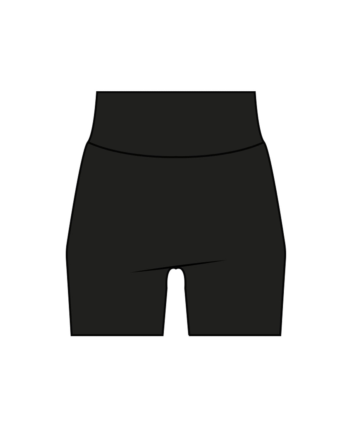 The Basic Short - Black - Lab Lagree - Back Waist Center - White