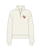 The Womens 1/4 Zip - Off White - Country Store Main - Left Chest - Printed - Full color